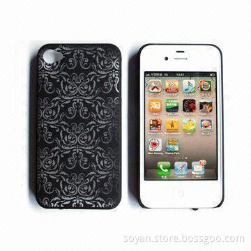 Hard Plastic Cases for iPhone 4G with Laser Engrave Image, Available in Different Colors